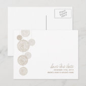 Twine Wereldbollen Modern Wedding Save the Date Aankondigingskaart (Voorkant / Achterkant)