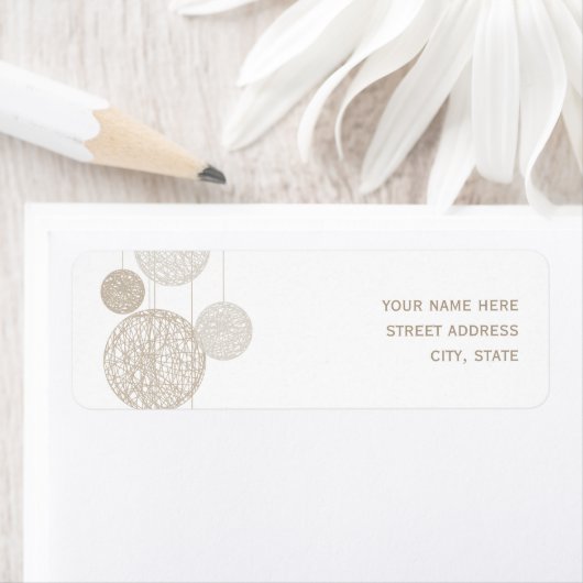 Twine Wereldbollen Wedding Address Label (Insitu)