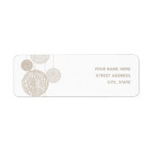 Twine Wereldbollen Wedding Address Label (Voorkant)