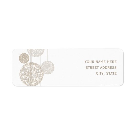 Twine Wereldbollen Wedding Address Label (Voorkant)