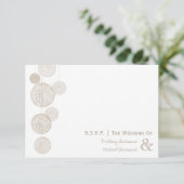 Twine Wereldbollen Wedding R.S.V.P. RSVP Kaartje (Staand voorkant)