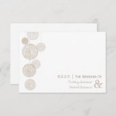 Twine Wereldbollen Wedding R.S.V.P. RSVP Kaartje (Voorkant / Achterkant)
