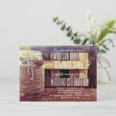 Twine Wrapped Mason Jar Heart Key Wedding Invites Kaart (Staand voorkant)