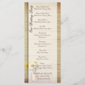Twine Wrapped Mason Jar Sunflower Wedding Programs Programmakaart (Achterkant)