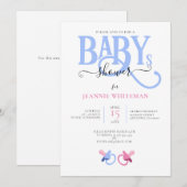TWINEE BABY SHOWER MET PINK EN BLUE VERPAKKING KAART (Voorkant / Achterkant)
