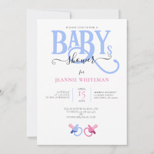 TWINEE BABY SHOWER MET PINK EN BLUE VERPAKKING KAART