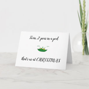 TWINEE JULLIE/ME 2 VREDEN IN EEN POD= CHRISTMAS WI KAART