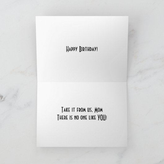 TWINES DENKEN DAT MOM EEN KLASSIEK IS KAART (Binnen)