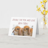 TWINES ZIJN DUBBEL MET DE LAGE EN VUN CONGRATULATI KAART (Gele Bloem)