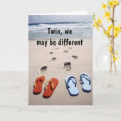 TWINFLIP FLOP HUMOR OP UW BIRTHDAAG KAART (Gele Bloem)