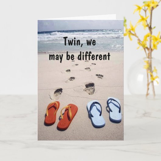 TWINFLIP FLOP HUMOR OP UW BIRTHDAAG KAART (Gele Bloem)