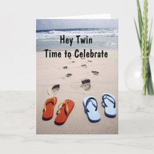 TWINFLIP FLOP HUMOR OP UW BIRTHDAAGKAART KAART