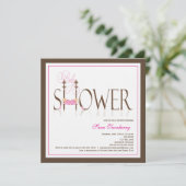 Twinin Girls Slaping Babies Baby shower Kaart (Staand voorkant)