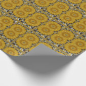 Twinin Sun flower Floral Pattern-ontwerp Cadeaupapier (Hoek)