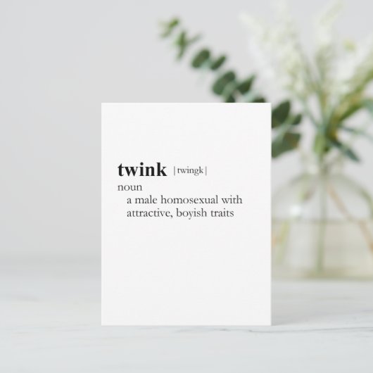 TWINK (definitie) Briefkaart (Staand voorkant)