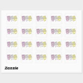 Twink Flag Pride Lgbtq Cute Hippo Square Sticker (Vel)