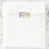 Twink Flag Pride Lgbtq Cute Hippo Square Sticker (Tas)