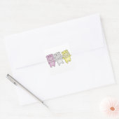 Twink Flag Pride Lgbtq Cute Hippo Square Sticker (Envelop)