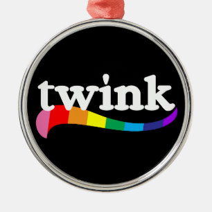 TWINK Gay Gemeenschap Lichaamstype Jong Slank Trot Metalen Ornament
