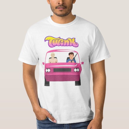 Twink Mobile LGBTQ Gay Pride T-shirt (Voorkant)