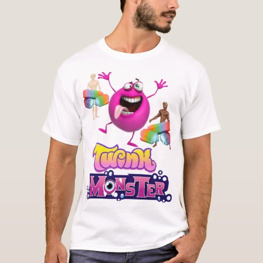 TWINK MONSTER Gay Pride LGBTQ+ Sugar Dad T-shirt (Voorkant)