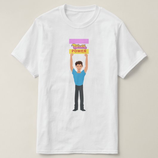 Twink Power LGBTQ+ Gay Pride T-shirt (Design voorkant)