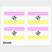 Twink Pride Flag Rechthoekige Sticker (Vel)