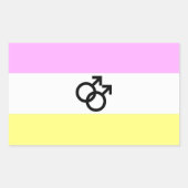 Twink Pride Flag Rechthoekige Sticker (Voorkant)