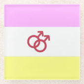 Twink Pride Glazen Onderzetter (Voorkant)