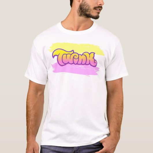 Twink Pride Mannen Basic T-Shirt (Voorkant)