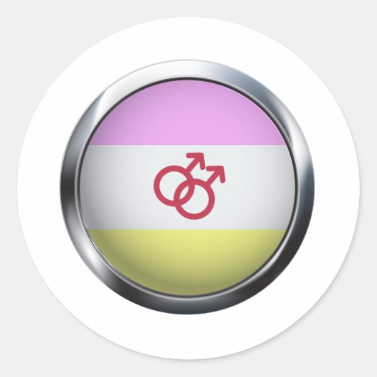 TWINK PRIDE MEDAILLON RONDE STICKER (Voorkant)