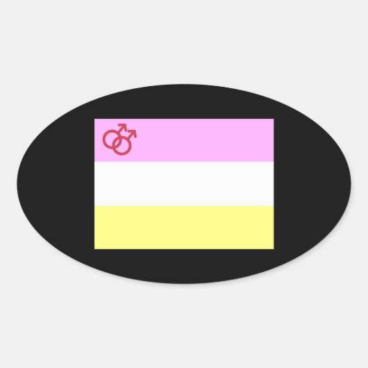 Twink Pride Ovale Sticker (Voorkant)