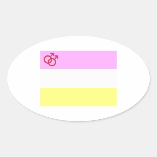 Twink Pride Ovale Sticker (Voorkant)