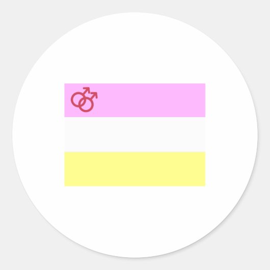 Twink Pride Ronde Sticker (Voorkant)