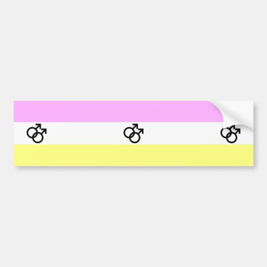 Twink Pride-vlag Bumpersticker (Voorkant)