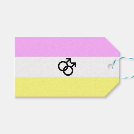 Twink Pride Vlag Cadeaulabel (Voorkant (Horizontaal))