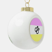 Twink Pride Vlag Keramische Bal Ornament (Links)