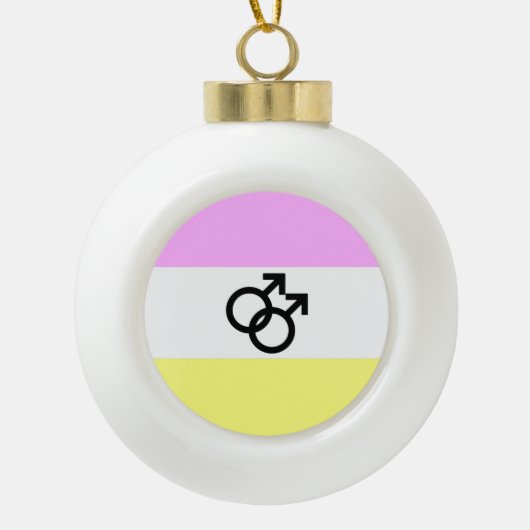 Twink Pride Vlag Keramische Bal Ornament (Voorkant)