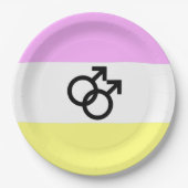 Twink Pride Vlag Papieren Bordje (Voorkant)