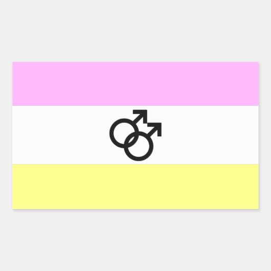 Twink Pride Vlag Rechthoekige Sticker (Voorkant)