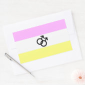 Twink Pride Vlag Rechthoekige Sticker (Envelop)