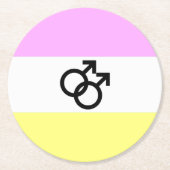 Twink Pride Vlag Ronde Kartonnen Onderzetter (Voorkant)