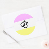 Twink Pride Vlag Ronde Sticker (Envelop)