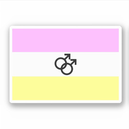 Twink Pride-vlag Sticker (Voorkant)