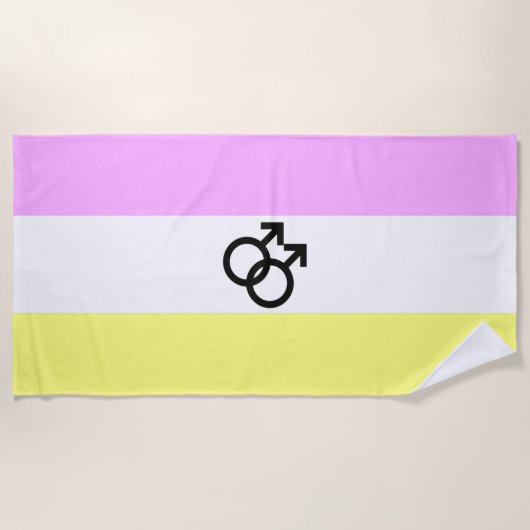 Twink Pride Vlag Strandlaken (Voorkant)