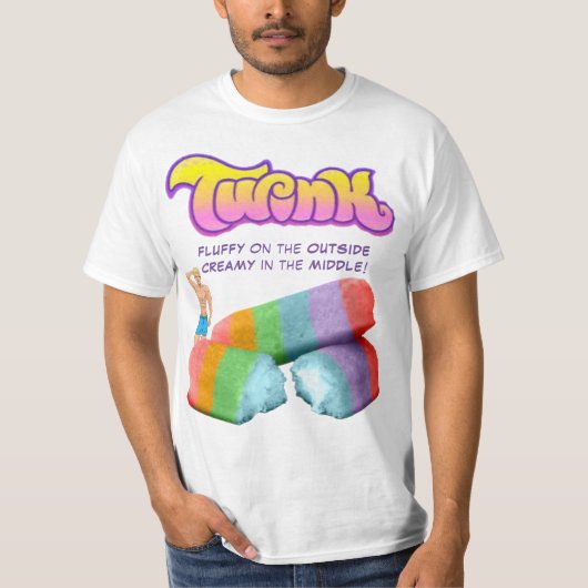 Twink Rainbow Cake Gay Pride LGBTQ+ T-Shirt (Voorkant)