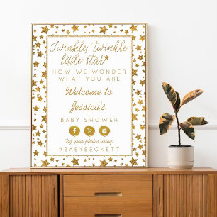 Twink, Twinkle Little Star Baby shower Welkom Poster