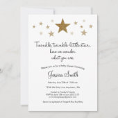 Twinke Twinkle Little Star Baby shower Invitation Kaart (Voorkant)