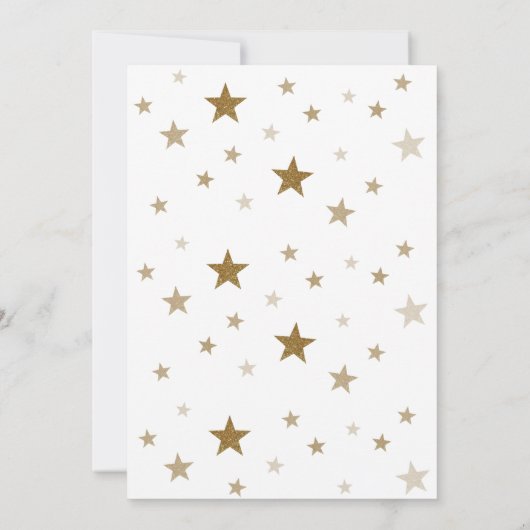 Twinke Twinkle Little Star Baby shower Invitation Kaart (Achterkant)
