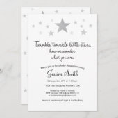 Twinke Twinkle Little Star Baby shower Invitation Kaart (Voorkant / Achterkant)